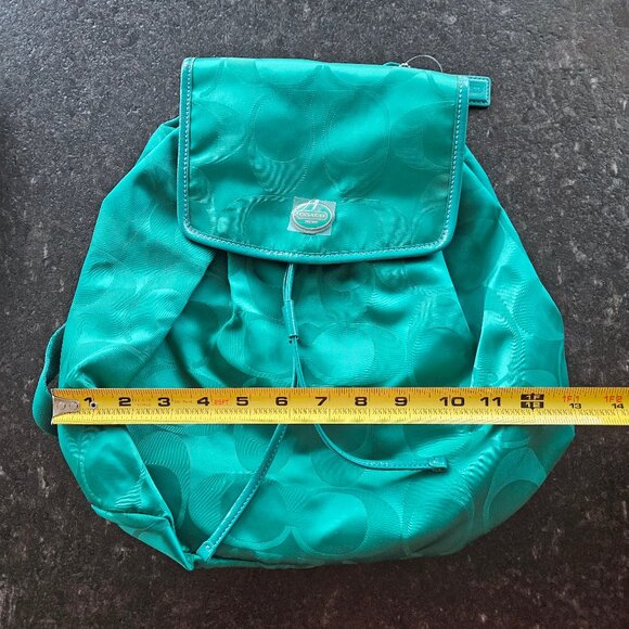 New with tags green Coach Backpack purse main image 7